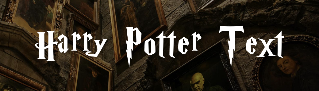 Harry Potter font style text preview