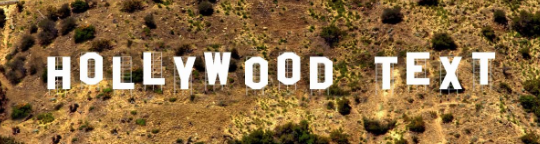 Hollywood Sign font style text preview