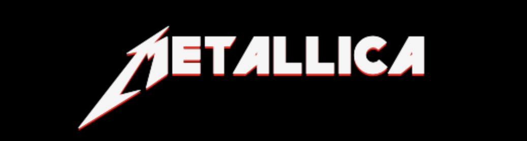 Metallica logo font style text preview